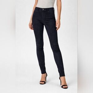 Alice + Olivia Navy Blue Lambskin Suede Pants